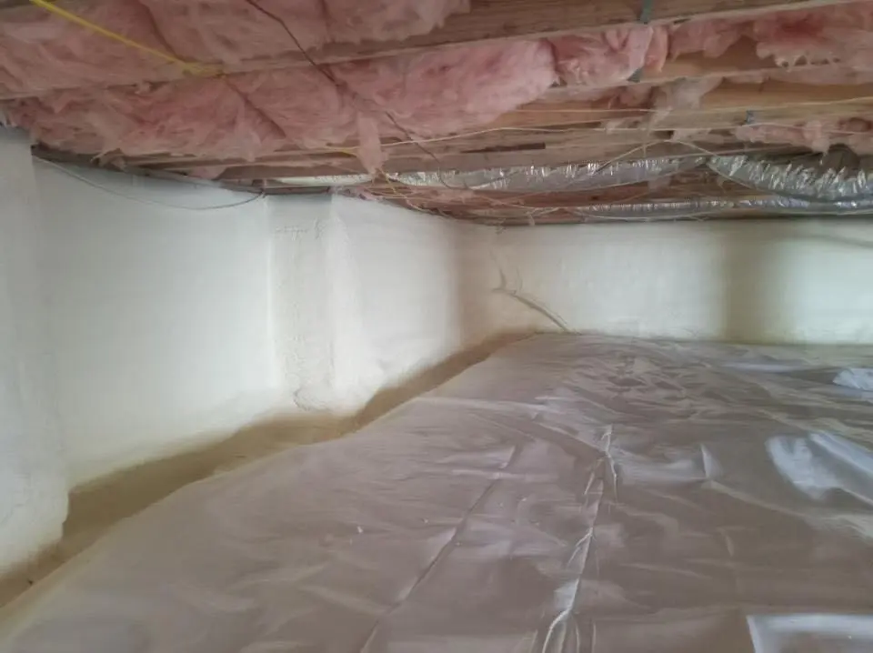 Crawl space encapsulation with closed-cell spray foam for Spray Foam Roofing in Redford